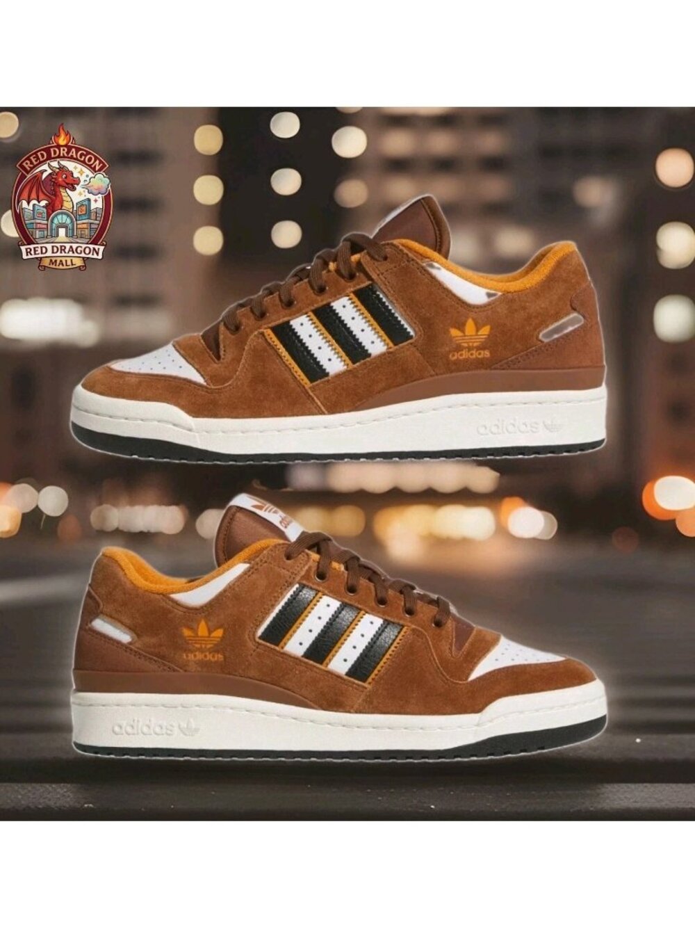 Adidas White Brown Orange Black Skate Retro Forum 84 Low JP6076 - Men's Sz 12.5